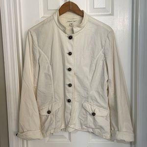 Coldwater Creek Corduroy Chic Military Blazer Sz 14 EUC